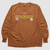 Pittsburgh Steelers NFL 2006 Long Sleeve T-shirt - Brown Vintage cheap