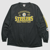 Pittsburgh Steelers NFL 2000s Long Sleeve T-shirt - Black Vintage on sale