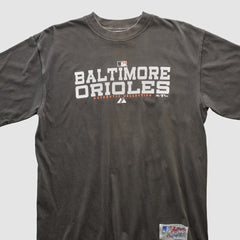 Baltimore Orioles Majestic 2000s T-shirt Charcoal Vintage