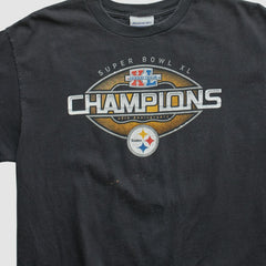 Pittsburgh Steelers Reebok 2006 T-shirt - Black Vintage on sale