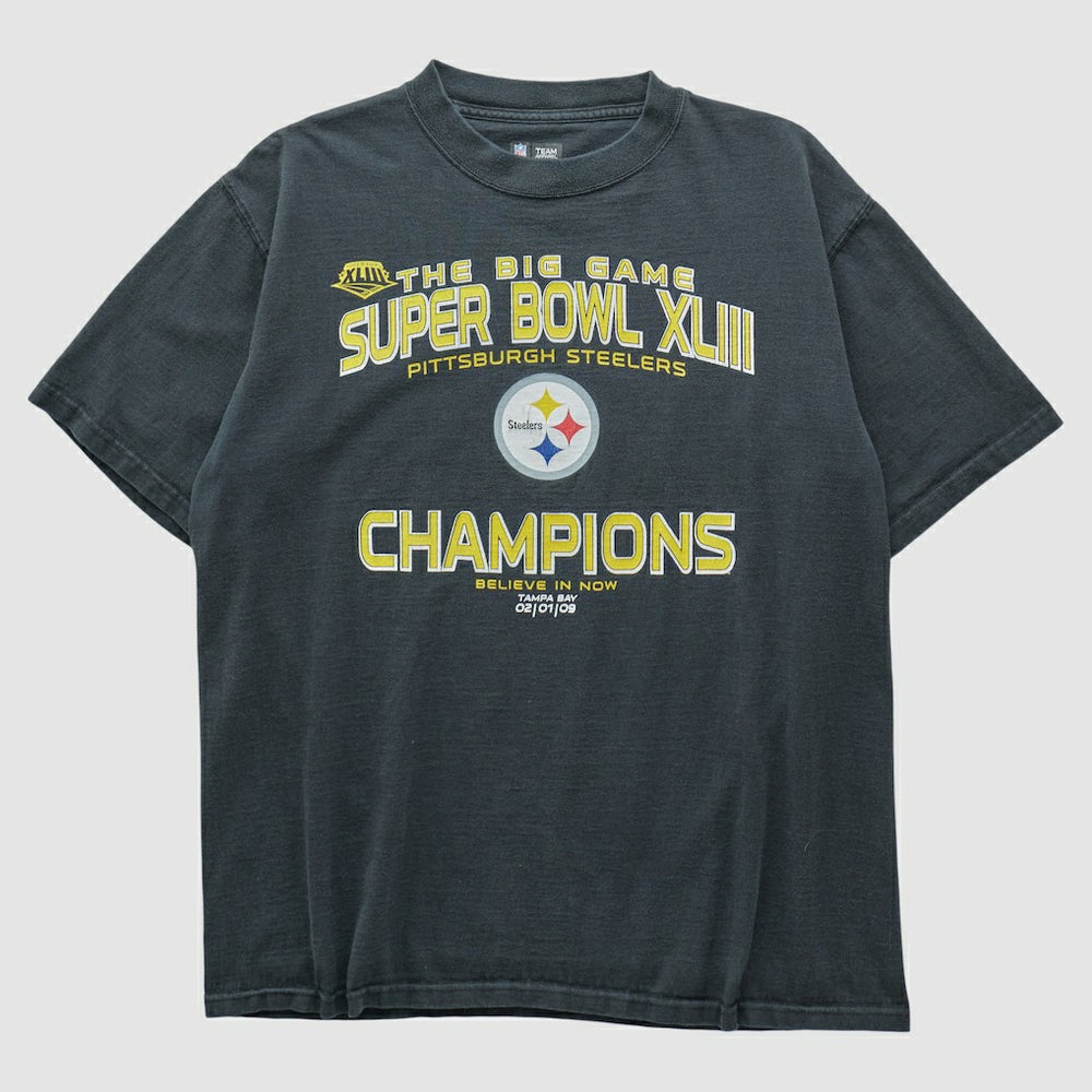 Pittsburgh Steelers NFL 2009 T-shirt - Charcoal Vintage for sale