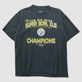 Pittsburgh Steelers NFL 2009 T-shirt - Charcoal Vintage for sale