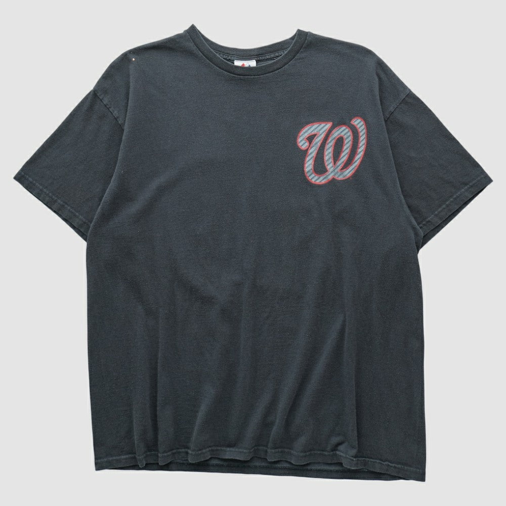 Washington Nationals Majestic 2010s T-shirt Charcoal Vintage