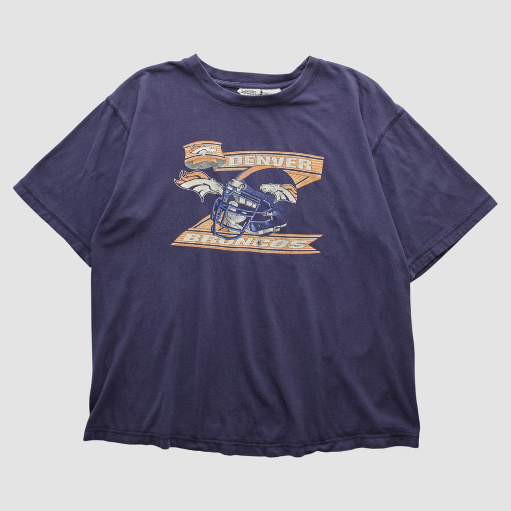 Denver Broncos Pro Edge 2000s T-shirt - Navy Vintage discount