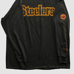 Pittsburgh Steelers NFL 2000s Long Sleeve T-shirt - Black Vintage discount
