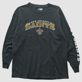 New Orleans Saints NFL 2000s Long Sleeve T-shirt - Black Vintage discount