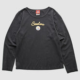 Pittsburgh Steelers NFL 2000s Long Sleeve T-shirt - Black Vintage on sale