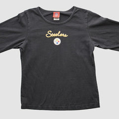Pittsburgh Steelers NFL 2000s Long Sleeve T-shirt - Black Vintage on sale