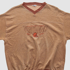 Cleveland Browns CRABLE SPORTSWEAR 90s Pullover Sweatshirt - Tan Vintage cheap