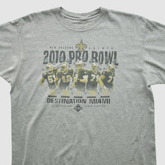 New Orleans Saints Reebok 2010 T-shirt - Heather Gray Vintage discount
