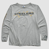Pittsburgh Steelers Starter 90s Long Sleeve T-shirt - Heather Gray Vintage on sale