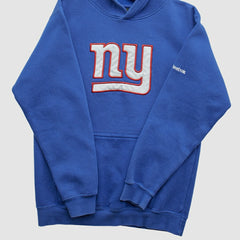 New York Giants Reebok 2000s Hooded Pullover Sweatshirt - Blue Vintage for sale