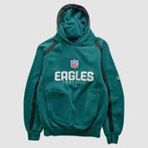 Philadelphia Eagles Reebok 2000s Hooded Pullover Sweatshirt - Teal Vintage online