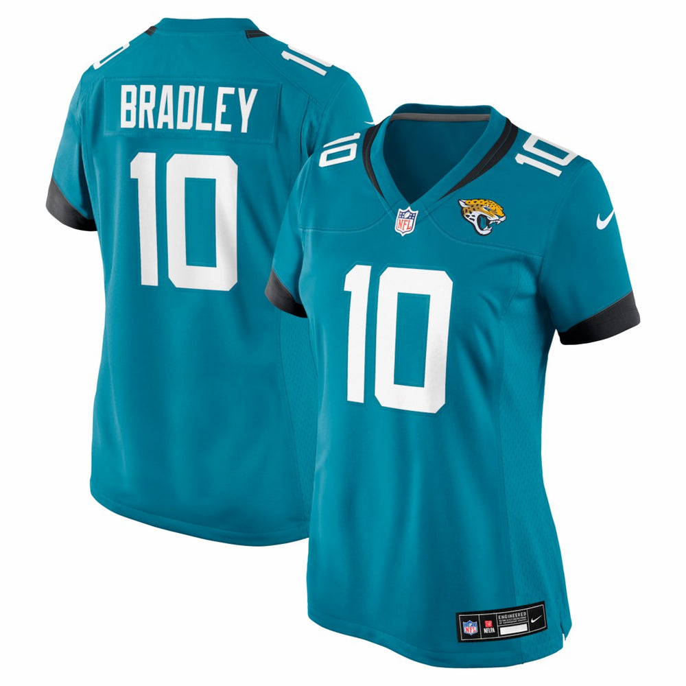 Carter Bradley Jacksonville Jaguars Women's Team Game Jersey - Teal outlet