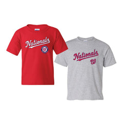 Washington Nationals Soft as a Grape Youth 2-Pack Logo T-Shirt Set Red/Heather Gray