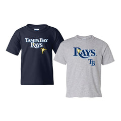Tampa Bay Rays Soft as a Grape Youth 2-Pack Logo T-Shirt Set Navy/Gray