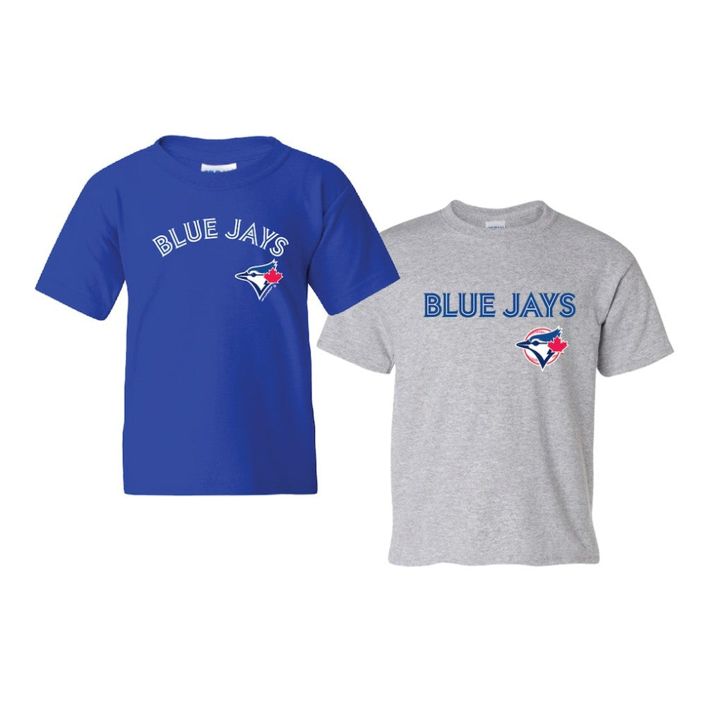 Toronto Blue Jays Soft as a Grape Youth 2-Pack Logo T-Shirt Set Royal/Heather Gray