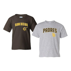 San Diego Padres Soft as a Grape Youth 2-Pack Logo T-Shirt Set Brown/Gray