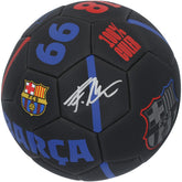 Fermin López Barcelona Autographed Black Logo Soccer Ball