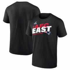 New England Patriots 2025 AFC East Division Champions Big & Tall Conquer T-Shirt - Black for sale