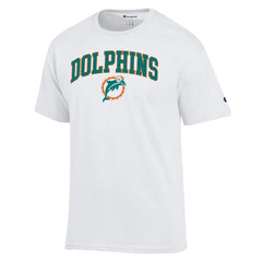 Miami Dolphins Champion Arch Over Logo T-Shirt - White cheap