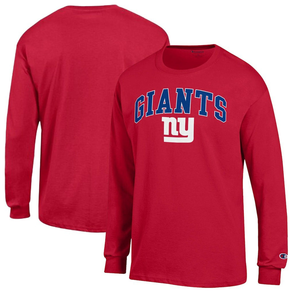 New York Giants Champion Arch Over Logo Long Sleeve T-Shirt - Red cheap