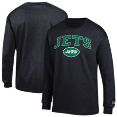 New York Jets Champion Arch Over Logo Long Sleeve T-Shirt - Black outlet