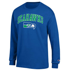 Seattle Seahawks Champion Arch Over Logo Long Sleeve T-Shirt - Royal for sale