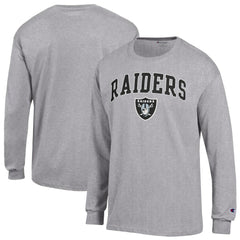 Las Vegas Raiders Champion Arch Over Logo Long Sleeve T-Shirt - Gray sale