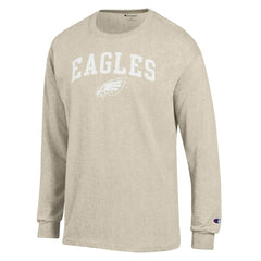 Philadelphia Eagles Champion White Ink Jersey Long Sleeve T-Shirt - Oatmeal for sale