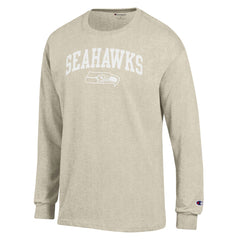 Seattle Seahawks Champion White Ink Jersey Long Sleeve T-Shirt - Oatmeal outlet