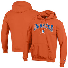 Denver Broncos Champion Powerblend Arch over Logo Hoodie - Orange for sale