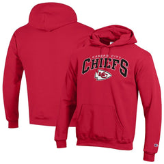 Kansas City Chiefs Champion Powerblend Arch over Logo Hoodie - Red outlet