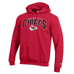 Kansas City Chiefs Champion Powerblend Arch over Logo Hoodie - Red outlet