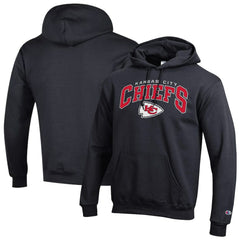 Kansas City Chiefs Champion Powerblend Arch over Logo Hoodie - Black sale