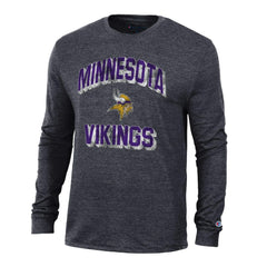 Minnesota Vikings Champion Ultimate Tri-Blend Long Sleeve T-Shirt - Heather Black cheap
