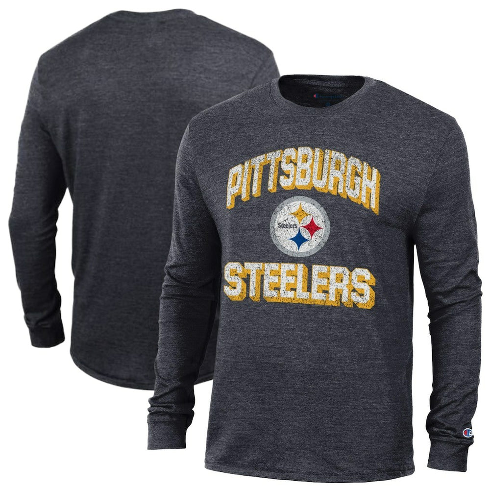 Pittsburgh Steelers Champion Ultimate Tri-Blend Long Sleeve T-Shirt - Heather Black online