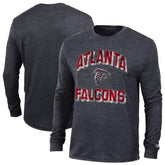 Atlanta Falcons Champion Ultimate Tri-Blend Long Sleeve T-Shirt - Heather Black cheap
