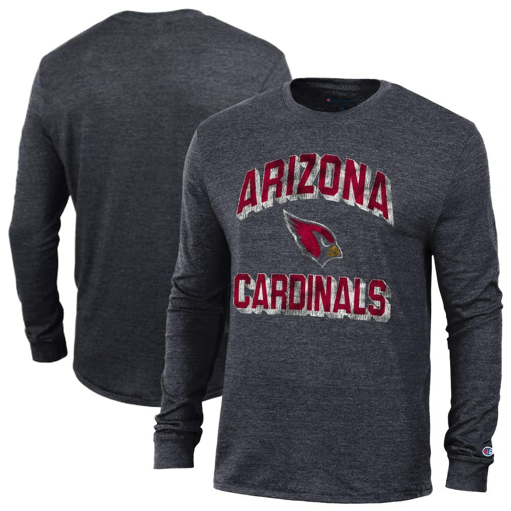 Arizona Cardinals Champion Ultimate Tri-Blend Long Sleeve T-Shirt - Heather Black for sale