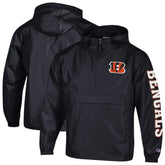 Cincinnati Bengals Champion Packable Windbreaker Half-Zip Jacket - Black outlet