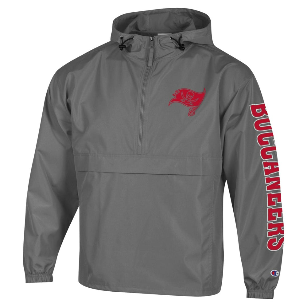 Tampa Bay Buccaneers Champion Packable Windbreaker Half-Zip Jacket - Pewter for sale