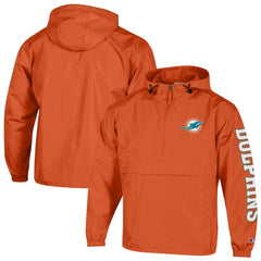 Miami Dolphins Champion Packable Windbreaker Half-Zip Jacket - Orange discount