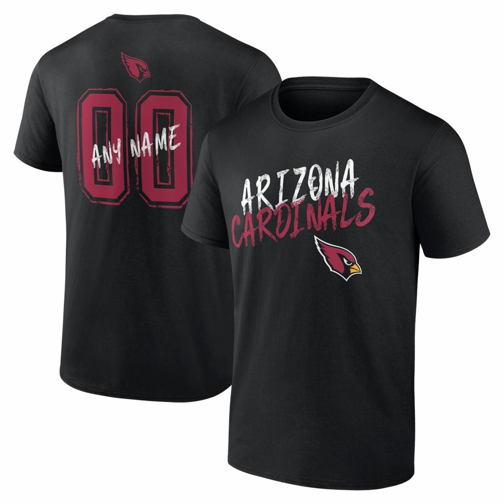 Arizona Cardinals Hustle Personalized Name & Number T-Shirt - Black discount