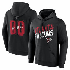 Atlanta Falcons Hustle Personalized Name & Number Hoodie - Black on sale