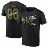 Baltimore Ravens Hustle Personalized Name & Number T-Shirt - Black online