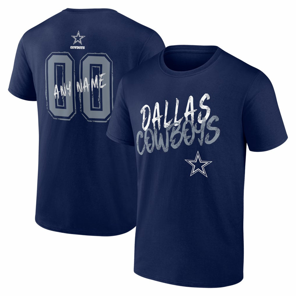 Dallas Cowboys Hustle Personalized Name & Number T-Shirt - Navy discount