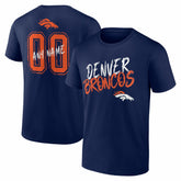 Denver Broncos Hustle Personalized Name & Number T-Shirt - Navy for sale
