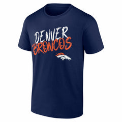 Denver Broncos Hustle Personalized Name & Number T-Shirt - Navy for sale