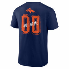 Denver Broncos Hustle Personalized Name & Number T-Shirt - Navy for sale