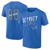 Detroit Lions Hustle Personalized Name & Number T-Shirt - Blue cheap